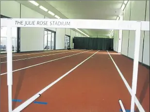  ??  ?? The indoor track at the Julie Rose Stadium is becoming a gym after the year-long closure of the Stour Centre was agreed