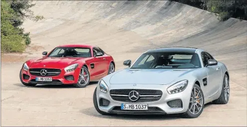  ??  ?? CLASS OF ITS OWN: The impressive new Mercedes-AMG GT has been voted World Performanc­e Car 2015