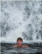  ?? Picture: Anna Deacon Picture: The Polar Bear Club ?? Above, Paul Donnelly in a Pentlands waterfall from The Ripple Effect
Left, Kenny Neilson making a full ice bath submersion with a snorkel