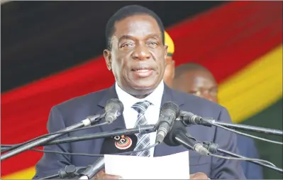  ??  ?? President Mnangagwa is set to swear- in his two Vice Presidents in Harare today
