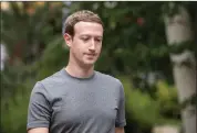  ??  ?? Facebook CEO Mark Zuckerberg