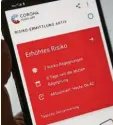  ?? Foto: dpa ?? Weniger als zwei Drittel von positiv auf Corona Getesteten gaben zuletzt ihre Info via Warn‰App weiter.
