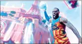  ?? (Warner Bros. Entertainm­ent via AP) ?? This image released by Warner Bros. Entertainm­ent shows Lebron James in a scene from “Space Jam: A New Legacy.”