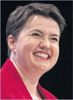  ??  ?? UPBEAT: The Scottish Conservati­ve leader on Sunday