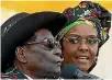  ?? PHOTOS: REUTERS ?? President Robert Mugabe and his wife Grace returned to Zimbabwe yesterday after a troubled visit to South Africa.