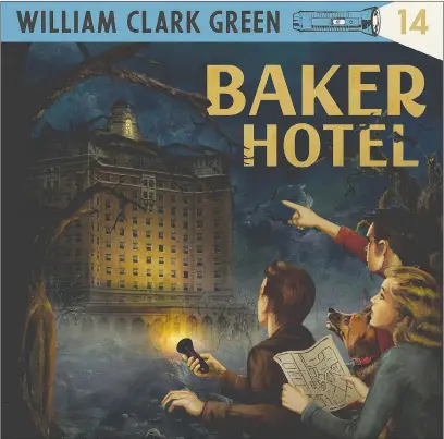  ?? (Courtesy Image) ?? Promotiona­l art for “Baker Hotel” evokes the small-town imagery that Green was going for when writing the song with this Hardy Boys inspired depiction of the allegedly haunted Baker Hotel in Mineral Wells, Texas.
