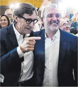  ?? Alejandro García / Efe ?? Salvador Illa y Jaume Collboni, en un acto del PSC.