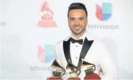  ?? AP ?? Fonsi ganó varios Grammy por “Despacito” junto a Daddy Yankee.