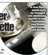 Drama an Bord! Raucher zündelt auf Flugzeug-Toilette
