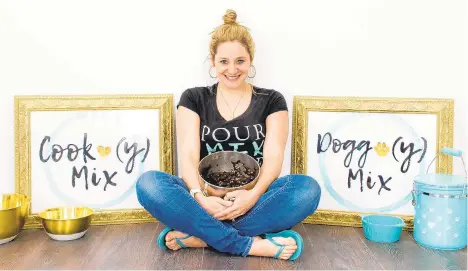  ?? MARTIE LYNN HARRIS/SPECIAL TO THE MORNING CALL ?? Monroe County resident Whitney Vanicky is launching two gourmet-cookie-mix businesses, Dogg(y) Mix LLC, that’s geared for four-legged snack lovers, and Cook(y) Mix for people.