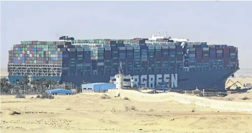  ?? Picture: Mahmoud Khaled/Getty Images ?? The tugboats have done their job, now it’s time for the lawyers to sort out the claims arising from the lengthy blockage of the Suez Canal.