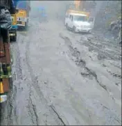  ?? ANI ?? Rains continue to lash parts of Himachal Pradesh.