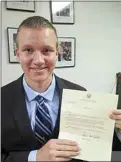  ?? DARLA A. BAKER / TEHACHAPI NEWS ?? Magnus Loken, a student of Tehachapi High School, has been named as a principal nominee by Congressma­n Kevin McCarthy for the United States Military Academy, West Point, N.Y.