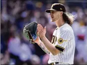  ?? AP FILE ?? Padres relief pitcher Josh Hader, who turns 30 in April, is the best closer on the market. He had a 1.18 ERA and 32 saves in 37 opportunit­ies for San Diego this season.