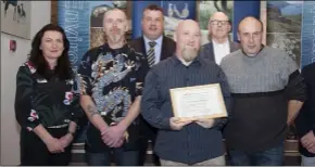  ??  ?? Phil McCabe, Maurice Cloney and Jimmy Roche from Bridgetown Community Deve with the Keep Wexford Beautiful ward.