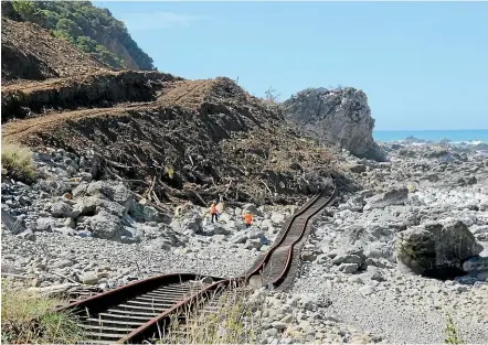  ?? SUPPLIED ?? The 2016 Kaiko¯ ura earthquake destroyed road and rail along the South Island’s east coast.