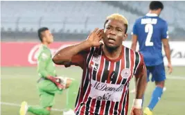  ??  ?? Sony Norde (35th minute) scored from a free kick while Mallick (43rd) doubled the margin for Mohun Bagan