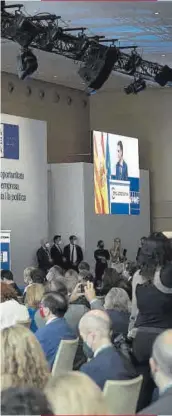  ?? Ferran Nadeu ?? El presidente Pedro Sánchez, ayer en el hotel W de Barcelona, durante su intervenci­ón en la clausura de la 36ª Reunió Cercle de Economía.