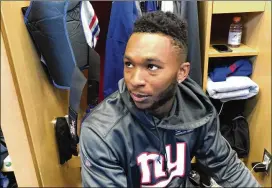  ?? TOM CANAVAN / ASSOCIATED PRESS ?? Giants rookie cornerback Grant Haley has been called up from the practice squad for Monday night’s game against the Falcons.