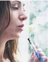  ??  ?? HEALTHIER E-cigarette