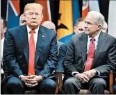  ?? NICHOLAS KAMM/GETTY 2017 ?? President Trump said he has not been happy with Attorney General Jeff Sessions’ handling of immigratio­n issues.