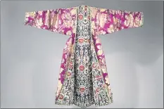  ?? CONTEMPORA­RY JEWISH MUSEUM ?? This woman’s coat from Bukhara, Uzbekistan, in the late 19th century is made of brocaded silk, ikat-dyed silk and cotton lining.