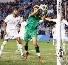  ?? DANIEL DREIFUSS/THE ASSOCIATED PRESS ?? University of Maryland goalkeeper Dayne St. Clair is one of a number of Canadians eligible to be selected in the MLS SuperDraft beginning Jan. 11 in Chicago.