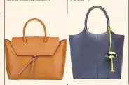  ??  ?? Loren tote, £630 (alexandrad­ecurtis.com) Zip top tote, £195 (russelland­bromley.co.uk) Calf-leather satchel, £1,395 (anyahindma­rch.com)