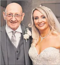  ?? Picture Claire Muir Photograph­y ?? John Hannigan with daughter Claire Hood on her wedding day