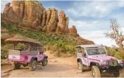  ?? DREAMSTIME ?? You can rent pink Jeeps to tour Broken Arrow, an off-road trail in Sedona, Arizona.