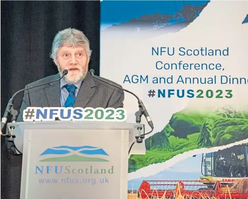  ?? ?? UNHAPPY: NFUS president Martin Kennedy predicts the Australia and New Zealand deals will be bad news.
