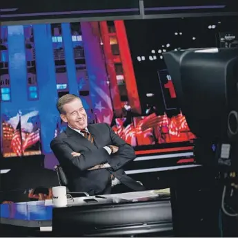  ?? Marcus Yam Los Angeles Times ?? BRIAN WILLIAMS tapes his “The 11th Hour” show on Oct. 17. After bouncing back from losing his NBC News anchor job in 2015, he says, “I’m profession­ally happy and grateful in equal measure.”
