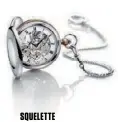  ??  ?? SQUELETTE
« Bridgeport Mechanical Skeleton » en acier, Ø 47,5 mm, mouvement à remontage manuel, 1 090 €, Tissot.