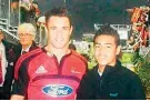  ?? Photo / Twitter ?? Dan Carter with Richie Mo'unga in the 2008 Super 14 final.