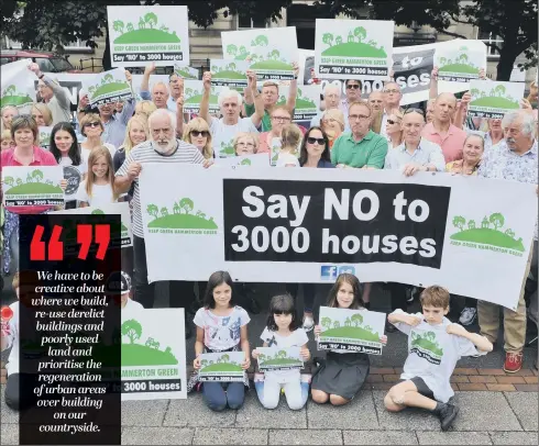  ?? PICTURE:TONY JOHNSON. ?? PROTEST POWER: The need for housing is putting pressure on our green spaces, across Yorkshire at least as much as anywhere in England.