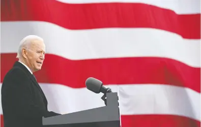  ?? JIM WATSON / AFP VIA GETTY IMAGES ?? Joe Biden will be sworn in as president of the United States today, and his pledge to “heal the nation”
and rekindle public trust takes on great urgency, writes Derek Burney.
