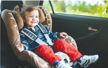  ?? Stock photo ?? Several organizati­ons in Moose Jaw are working together to ensure children’s car seats are safely installed in vehicles.