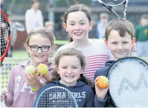  ??  ?? Creating a racket day Cambuslang Lawn Tennis Club is invited residents along to enjoy their