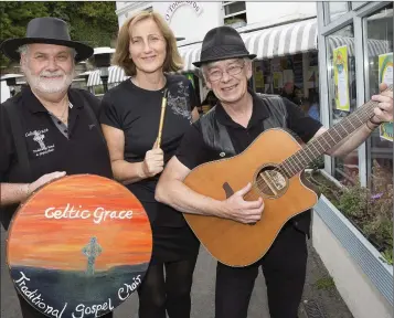  ??  ?? Tom Dalton, Veronica Dolan and Bert Vasey from Celtic Grace.