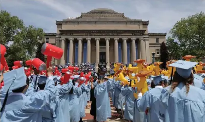  ?? ?? A Columbia University commenceme­nt ceremony in Manhattan, New York City. Photograph: Andrew Kelly/Reuters