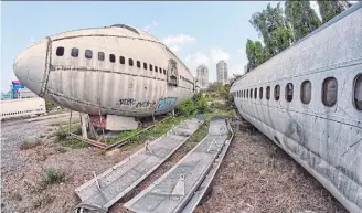  ??  ?? A picture of aeroplane graveyard on Ramkamhaen­g Road kicked off Dax’s urban exploratio­n photograph­y. BELOW