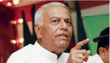  ??  ?? YASHWANT SINHA, BJP leader & former Union minister