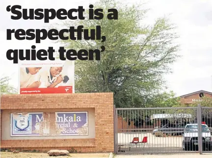  ?? / Kabelo Mokoena ?? A pupil at Mmankala Technical High School will appear in court for stabbing a grade 1 primary school pupil in the North West.