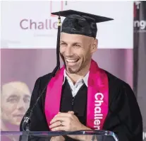  ?? DAVE SIDAWAY ?? It took former Montreal Canadiens player Steve Bégin a year to complete the seven online courses through ChallengeU that he needed to graduate high school.