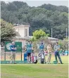  ?? Picture: Steven Brown. ?? One of the groups out on the Old Course on the Senior Open practice day.