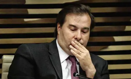  ?? Renato S. Cerqueira /Futura Press/Folhapress ?? O presidente da Câmara dos Deputados, Rodrigo Maia (DEM), participa de reunião na Fiesp, em São Paulo, nesta segunda