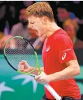  ??  ?? David Goffin celebra su triunfo