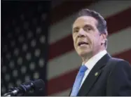  ?? MARY ALTAFFER — THE ASSOCIATED PRESS FILE ?? New York Gov. Andrew Cuomo outlines his agenda for 2019.