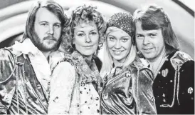  ?? OLLE LINDEBORG, TT NEWS AGENCY/AFP VIA GETTY IMAGES ?? The timeless “Dancing Queen,” ABBA’s 1976 smash, is being inducted into the National Recording Registry.
