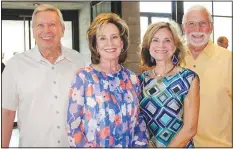  ?? NWA Democrat-Gazette/CARIN SCHOPPMEYE­R ?? Dennis and Evelyn Shaw (from left) and Dorothy and Al Hanby enjoy the TheatreSqu­ared opening.